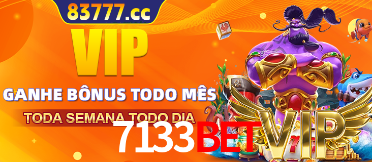 Banner promocional do 7133bet oferecendo 100% de recompensas adicionais contínuas para quem fizer o login diário (Daily sign-in), com um mascote de coelho.